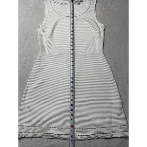 Brooks Brothers Ivory Knit Skater Dress Womens 12 Classic Fit Stealth Wealth - Picture 6 of 7